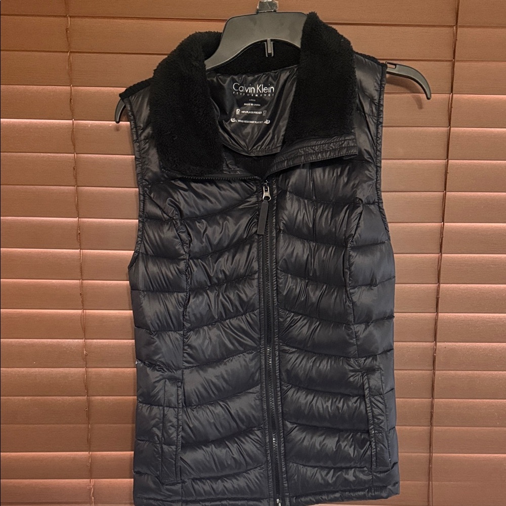 Calvin Klein Quilted Black Vest for Women